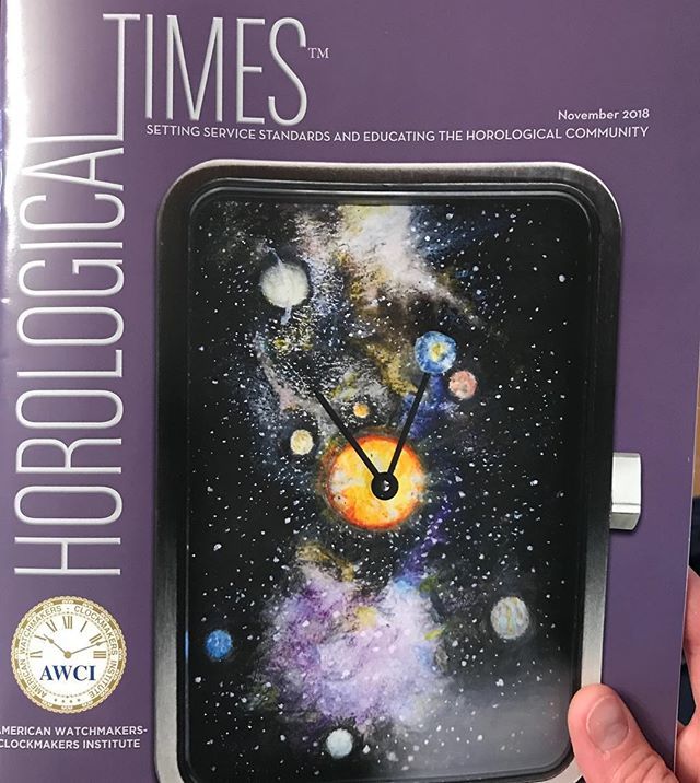 Look who made the cover of @americanwatchmakers - horological times!! Of course it’s this incredible piece by @_claudym 🙌🏼 #schmutzwatches #artforyourwrist ift.tt/2yYuB9C