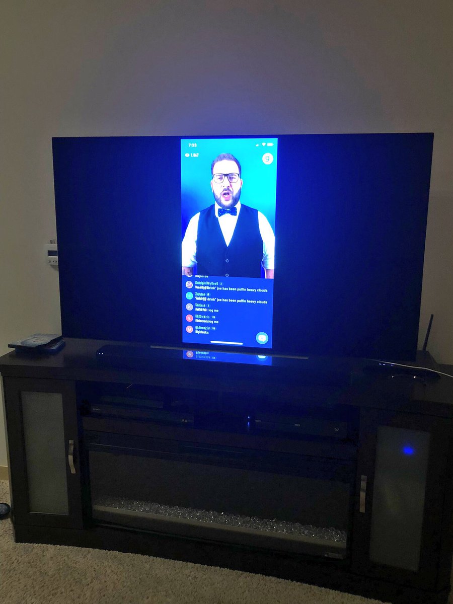 alicatzz's tweet photo. New favorite way to play @gravylive each night! 😂 Everyone should play!! 8:30/7:30c REFERRAL CODE: DOOBS #gravylive #bestappever #buyandwin #appletv #screenmirror #funstuff https://t.co/eUgJHrfd0r