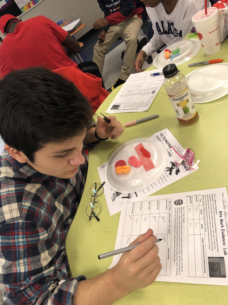 Claudia Newbern (@cnewbern26) on Twitter photo Bite impression evidence in Ms. Murphy’s forensic class. Using candy to examine their impressions! Next up...who did it?!! <a href="/JeremyCarrickEd/">Jeremy Carrick</a> <a href="/CCSDConnects/">CCSDConnects</a> <a href="/RBStallHS/">RBStall</a> @rbstallparents Bite impression evidence in Ms. Murphy’s forensic class. Using candy to examine their impressions! Next up...who did it?!! <a href="/JeremyCarrickEd/">Jeremy Carrick</a> <a href="/CCSDConnects/">CCSDConnects</a> <a href="/RBStallHS/">RBStall</a> @rbstallparents