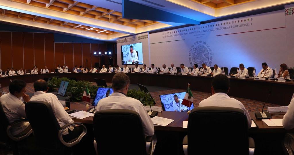 El #CNS Renato Sales encabeza los trabajos de la XVIII Conferencia Nacional del Sistema Penitenciario donde destacó la importancia de orientar una política de Estado con presupuesto en materia penitenciaria en el que se trate como personas a quienes están privados de libertad.