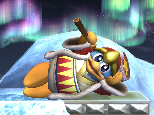 Evolution of King Dedede's Crouch in Super Smash Bros. 