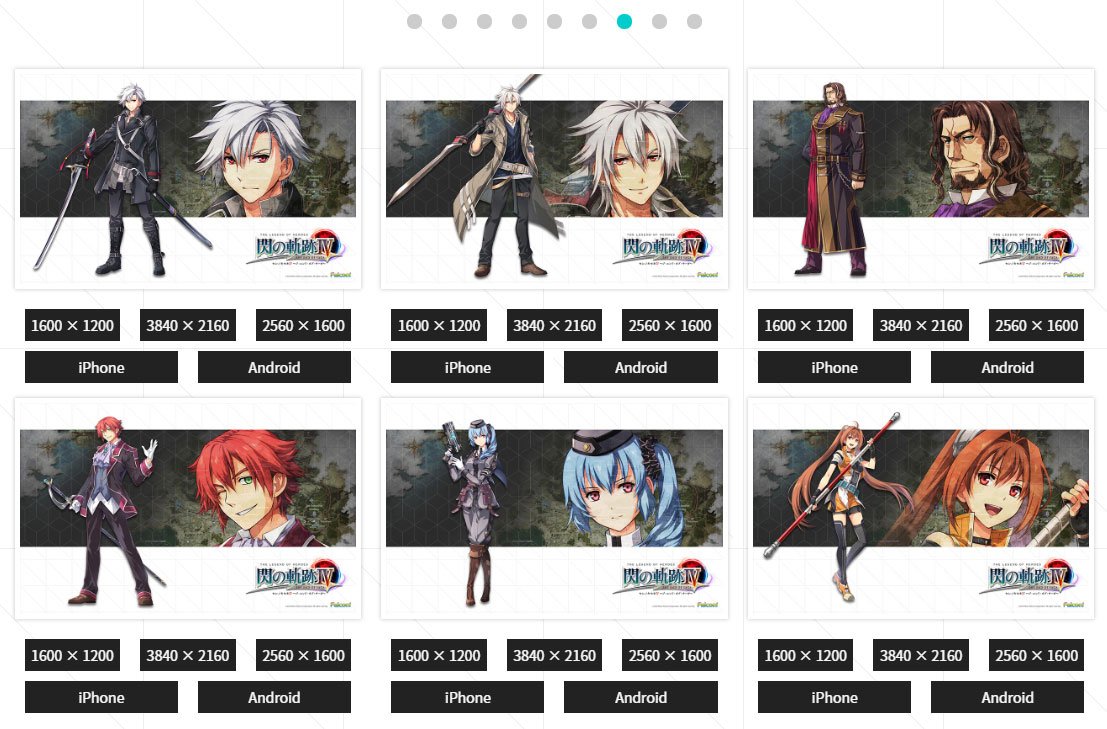 日本ファルコム 英雄伝説 閃の軌跡 The End Of Saga 公式サイトに 週替わりで配信してきた全53枚の壁紙 を一挙掲載いたしました 取り逃してしまった壁紙などぜひdlしてお使いください ノ T Co Pxr7ywtk6h 閃の軌跡4 T Co