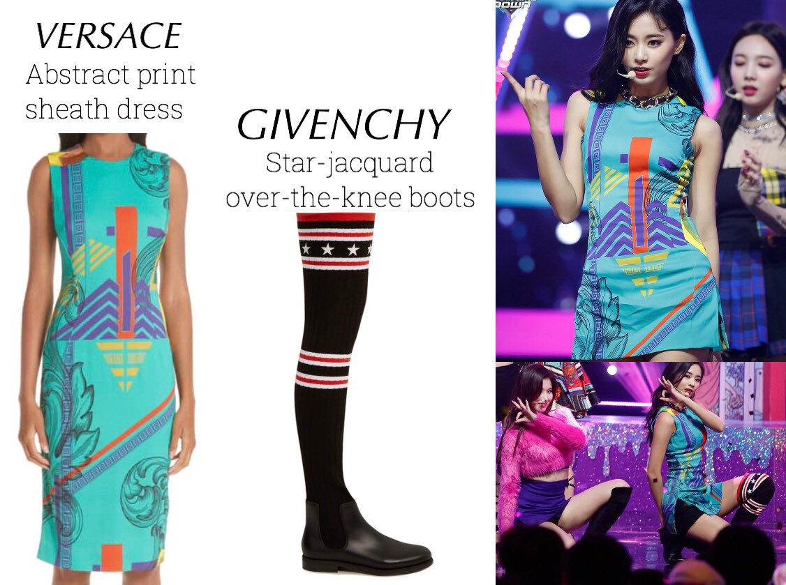 Twice Closet בטוויטר M Countdown Versace Abstract Print Sheath Dress 875 00 Usd Givenchy Star Jacquard Over The Knee Boots 550 00 Usd Twice Tzuyu 트와이스 쯔위 Yesoryes T Co vspmnbvz