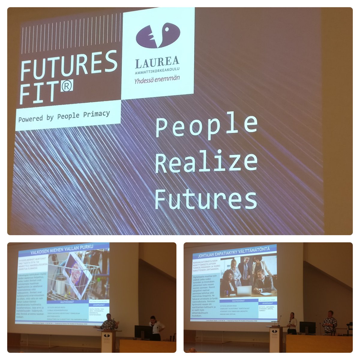 lauramvasile's tweet image. Syksyn työstö huipentui tänä aamuna Trendiaamiaiseen, jossa esiteltiin trendikortit. Ylpeä meidän tiimistä 💪 #LaureaMasters #FuturesFit