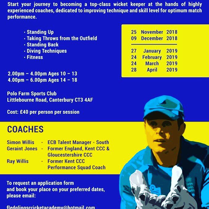 EastVikings's tweet photo. Calling all budding wicketkeepers! @Gojones623 Masterclass places still available, but book soon! https://t.co/hO51tIPtI9