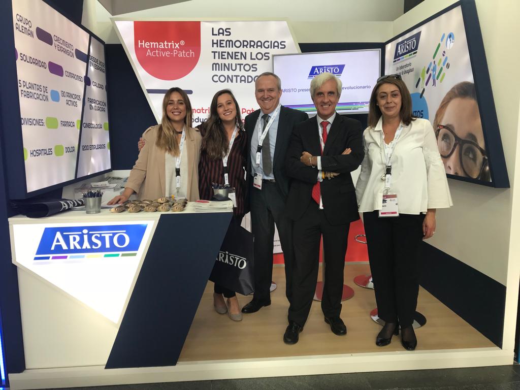 aristoiberia's tweet photo. En el congreso #sefh18 presentando #Hematrix un avance en el control de las #hemorragias. https://t.co/YusTHeJ9Rt