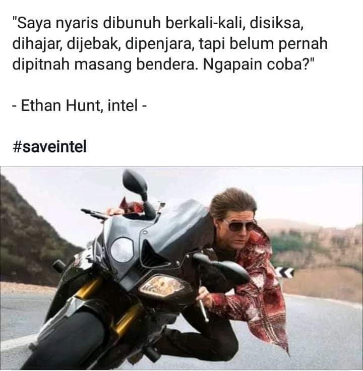 JM_Sinurat1977's tweet photo. • Meme Buat Kaum #KAMPRET🦇
• Bendera🏴 (Hell oowww)...??? 😂
• Kami Bersama #SaveIntel👊 https://t.co/UDQIaUih9S