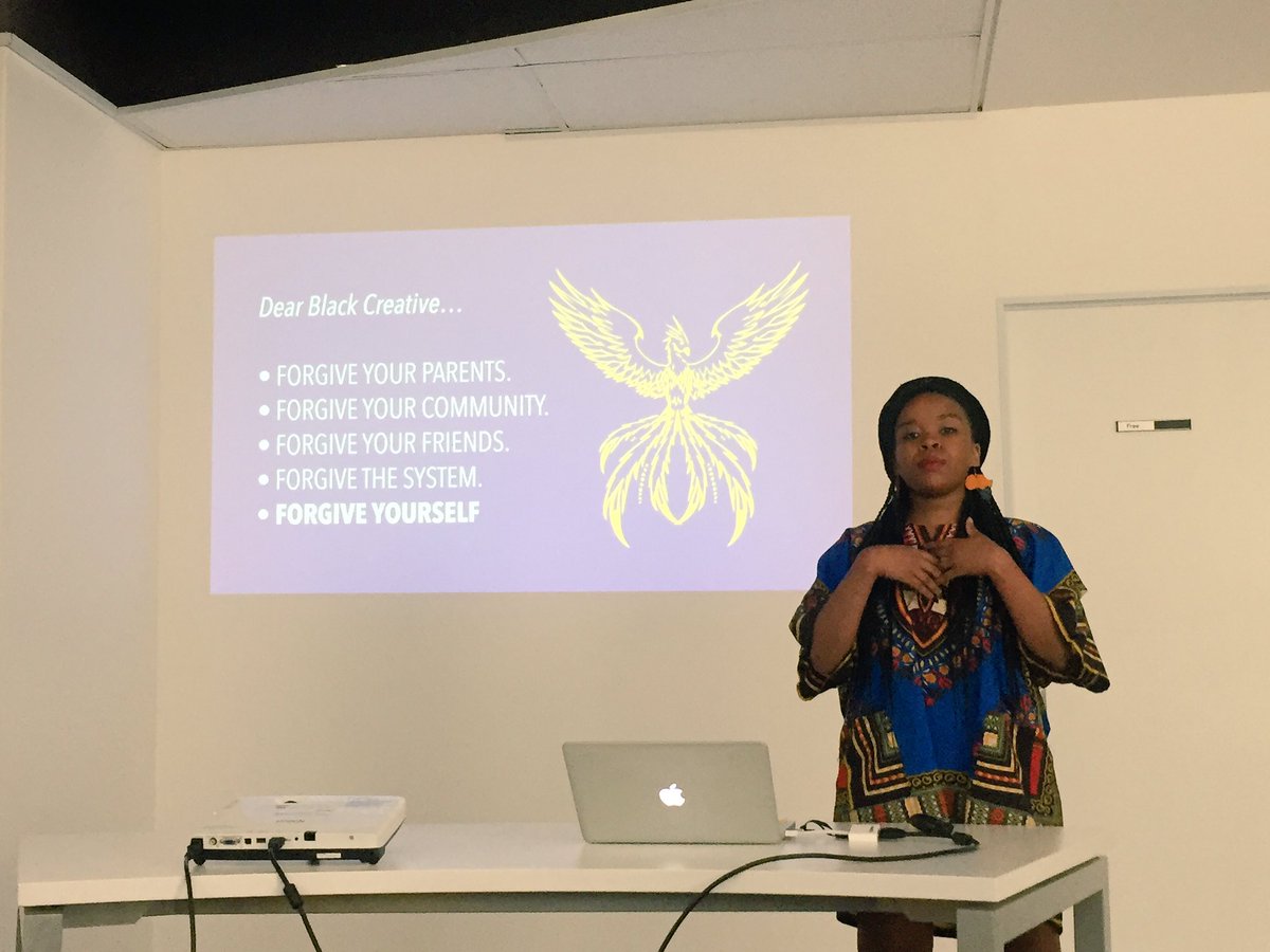 claire_thatsme's tweet photo. This morning the @cerebra interns from Umuzi are giving us insight into the challenges faced with being a young black creative (eg. convincing your parents that one can have a career as a creative) so insightful, so impactful ❤️ #CerebraLearning https://t.co/mHxLrVZeBg