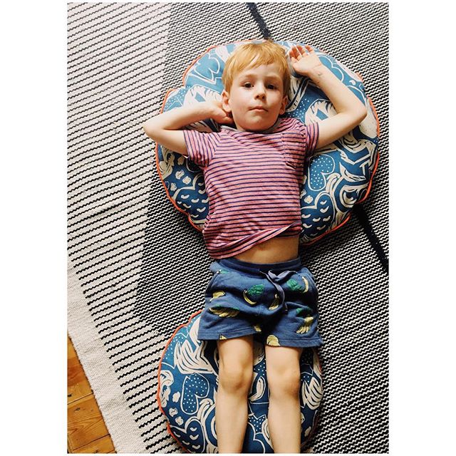 Stretch &amp; breathe.... it’s almost the weekend!⁣
⁣
#sessionsandco #artforeverydaylife #markhearld #bosco #cushions #print #design #interiors #nurserydesign #homedecor