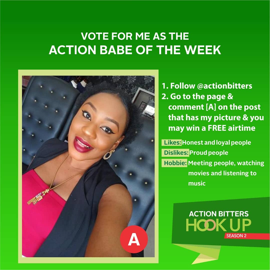 ActionBitters's tweet photo. Voting twice isnβt allowed &voting ends by Monday 12th November,12 Noon.
Random voters that follow us, will win free airtime.
#ActionBittersHookUp2 #actionbitters #hookup #Nigeria #Fridayfeeling #Lagos #UndisputedBitters #man #woman #relationshipgoals #frayay #friday https://t.co/7uX33k3hoT