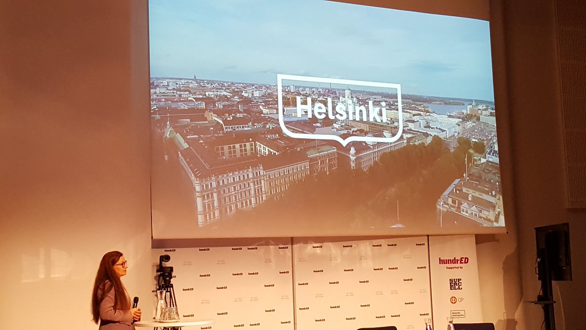HundrEDorg's tweet photo. In Finnish education, it's all about #excellence and #equity. No matter how modest your background, through the power of education you can become anything you want to be #HundrEDSummit #HELeducationweek https://t.co/JK9N6QCdTo