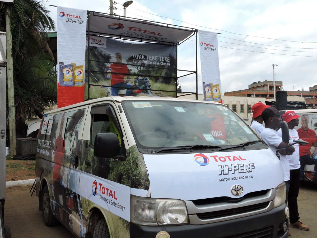 TotalEnergiesKE's tweet photo. All Set for the TOTAL HI-PERF Caravan flag off.
TOTAL HI-PERF offers protection to your motorbike engine parts, reducing friction, improving performance & reducing maintenance costs.
#TOTALHIPERF #TunzaEngine #SaveChapaa https://t.co/Ty8ZK9DSpo