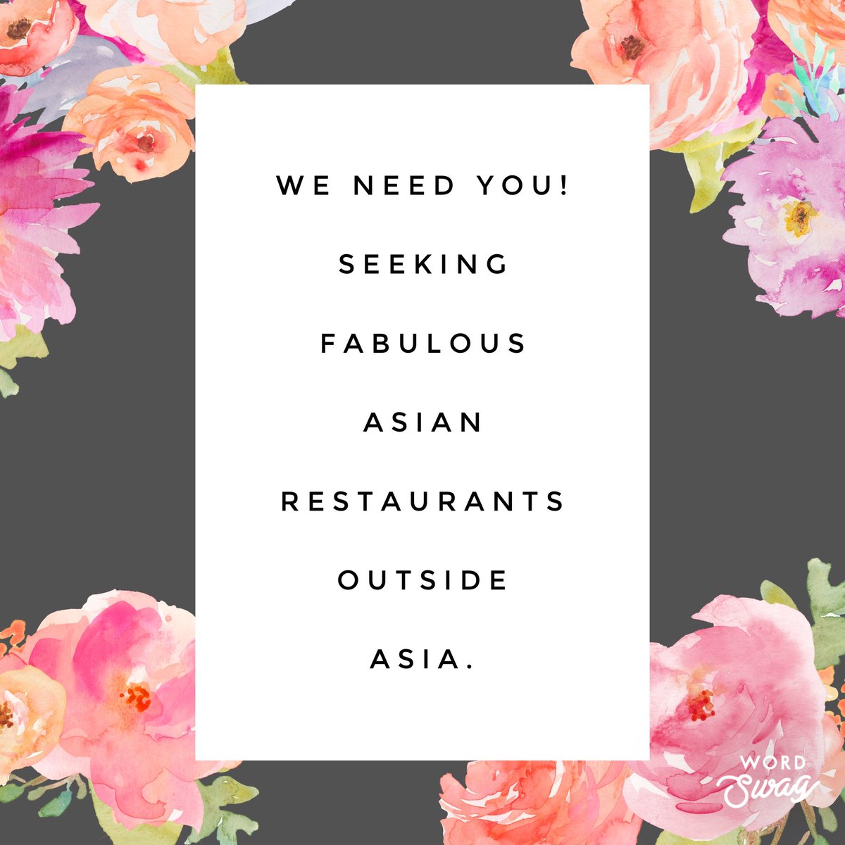 HomesickFoodie's tweet photo. We Need You!! Seeking fabulous Asian restaurants outside Asia. List &amp; be found on https://t.co/hVBm0jRFQ9 . Everything is FREE. Go on! #free #homesickfoodie #restaurantlisting #asianfood #asianrestaurants #bestrestaurants #bestasianrestaurant #foodporn #foodie #popular #recipes https://t.co/YLQGkNoY8a