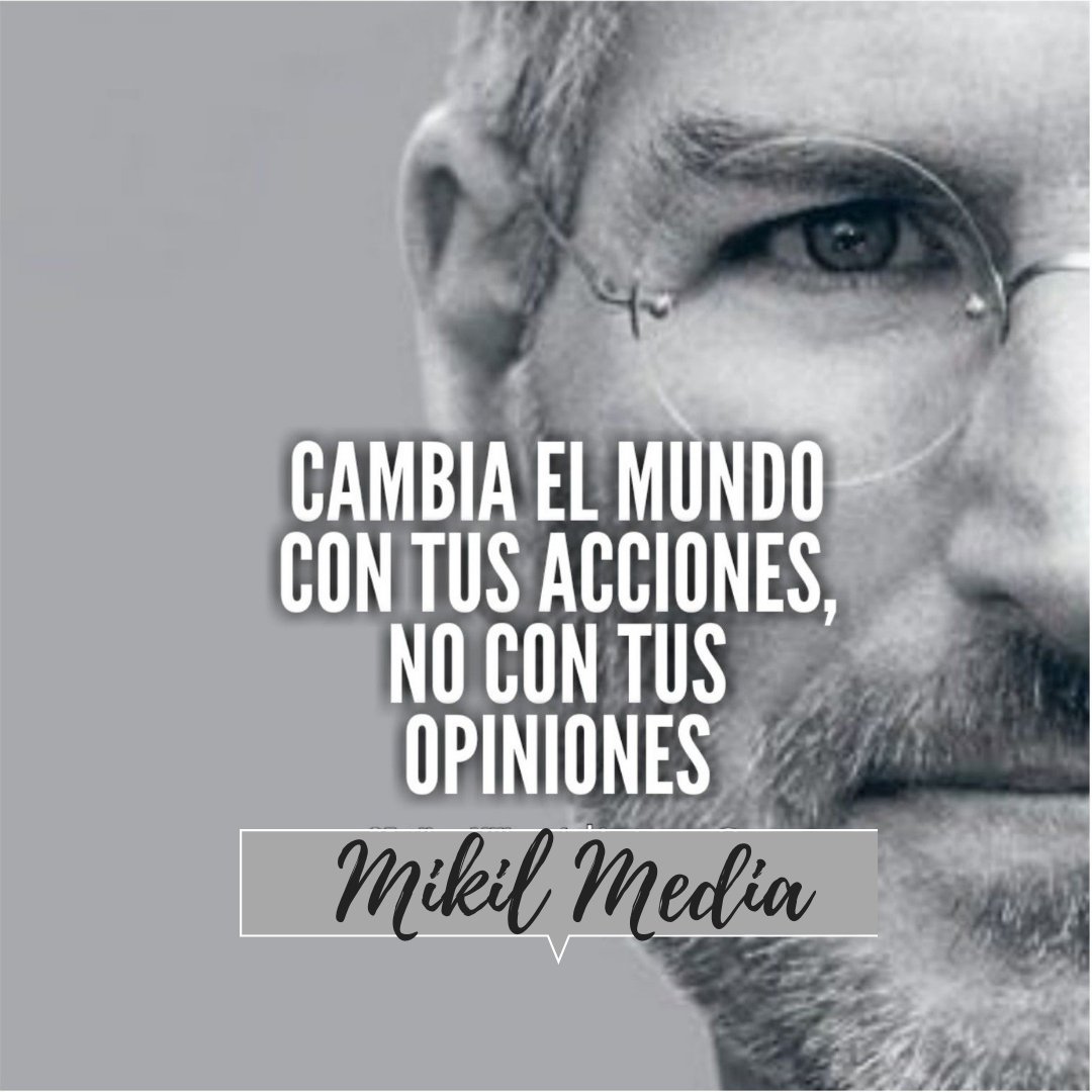 MikilMedia's tweet photo. Frases de un #Genio #SteveJobs👨‍💻 #Inspiracion 🆙#Motivacion #MikilMedia #BuenViernes @Mikilmedia 😀 https://t.co/udJU5WvsjZ