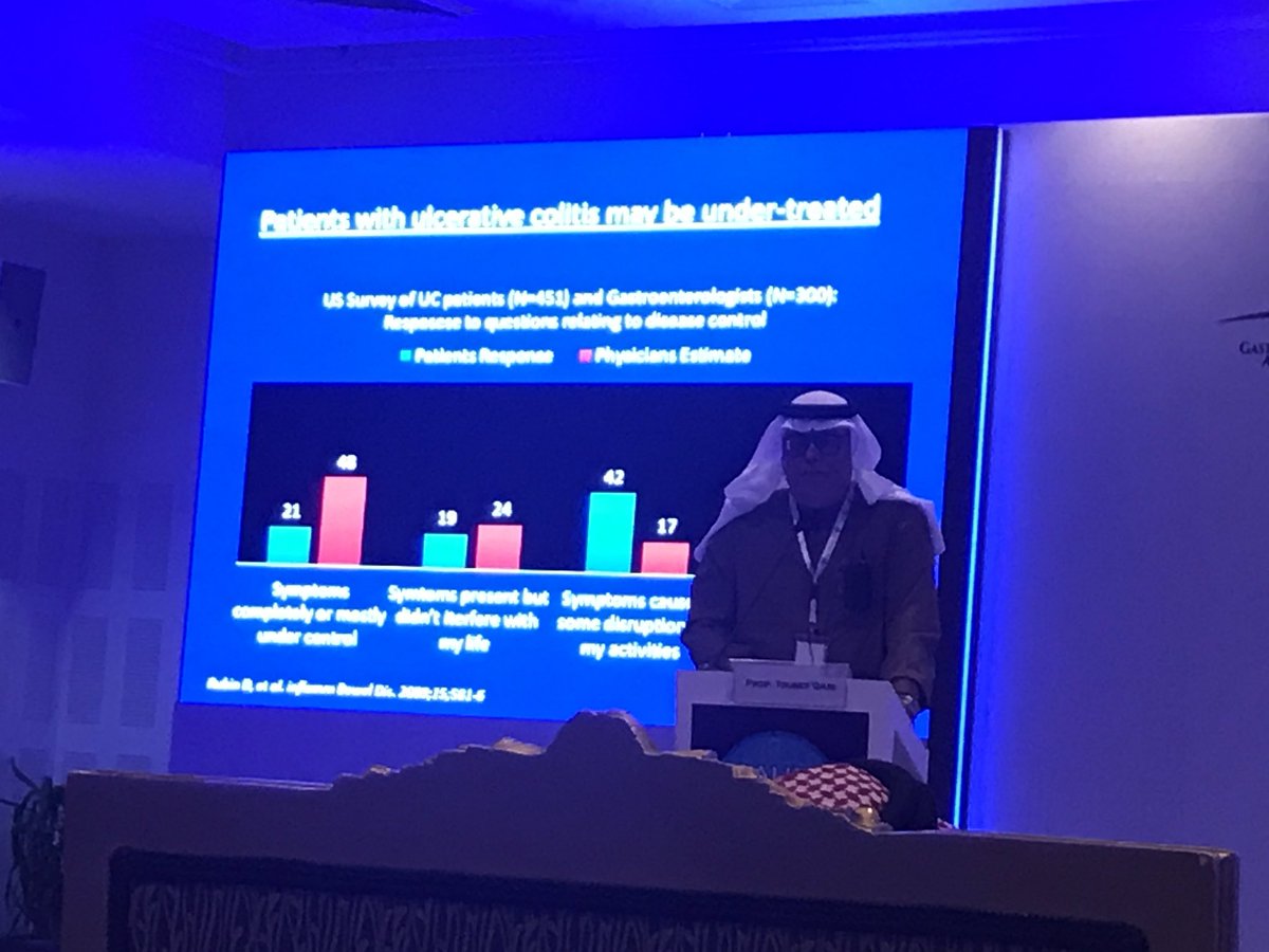 Prof. Yousef Qari discussing mucosal healing in UC #IBDMasterclass