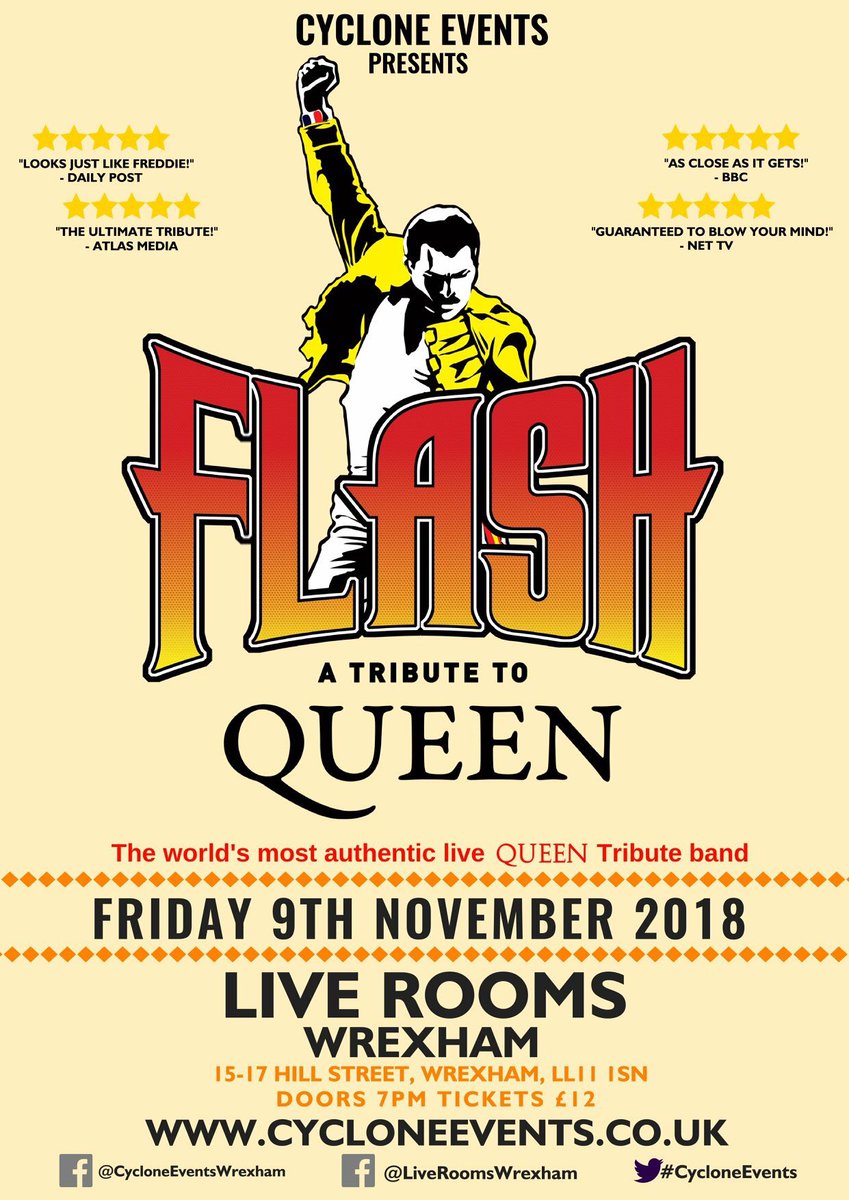 ⭐️ TONIGHT.. I’m gonna have myself.. a real good time.. with <a href="/Flashtribute/">Flash Tribute</a> ⭐️ #Wrexham #WrexhamEvents #Flash #Queen #BohemianRapsody #BoRap #LiveRooms #tonight #Wales #NorthWales #music #events #Flash
