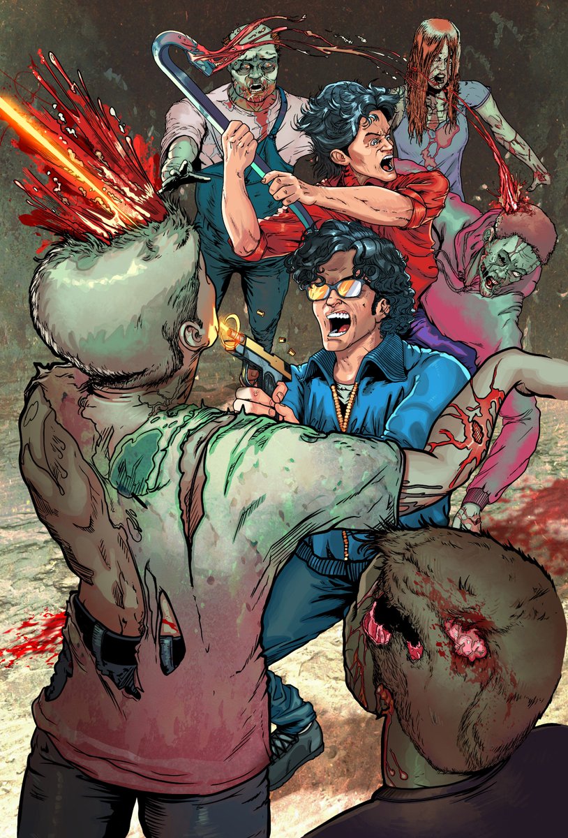 vegasdayreal's tweet photo. #surroundedbydeath promo page))
created by @JohnnyC138 
#artwork by Joe @JoeCrowArt 
#Colors by me

#Death #comicstrip #colorist #inks #art #page #surroundedbydeath #SbD2 #Zombies https://t.co/yJQmkyCQ9X