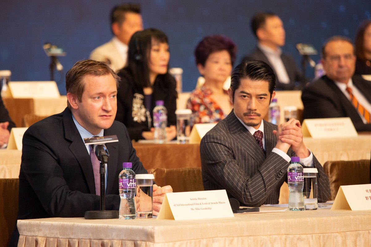 Third IFFAM launched yesterday in Macao; here's me and Aaron Kwok at the press launch. Great films, great guests. #IFFAMACAO #IFFAM2018