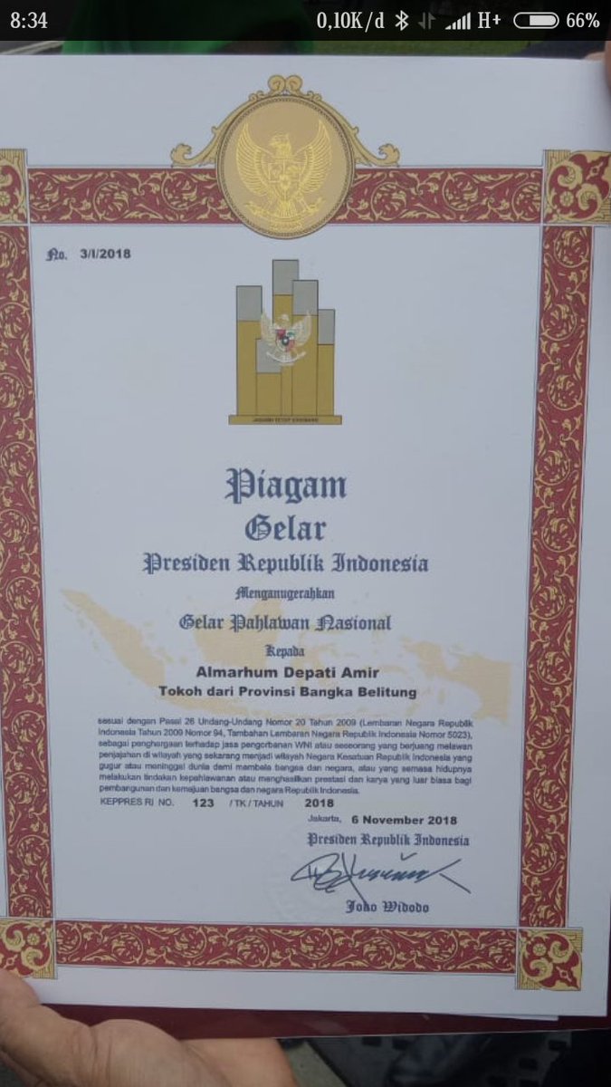 ProsatuB's tweet photo. Akhirnya Depati Amir di nobatkan sebagai pahlawan nasional. Simak yuks  https://t.co/o7auhKBGnZ. Jadi motivasi bagi semangat juang dari pahlawan nasional yg satu ini.
#rri
#rriprograma3 
#rrisungailiat 
#rriabintangradio2018 https://t.co/kpZz4lr1nV