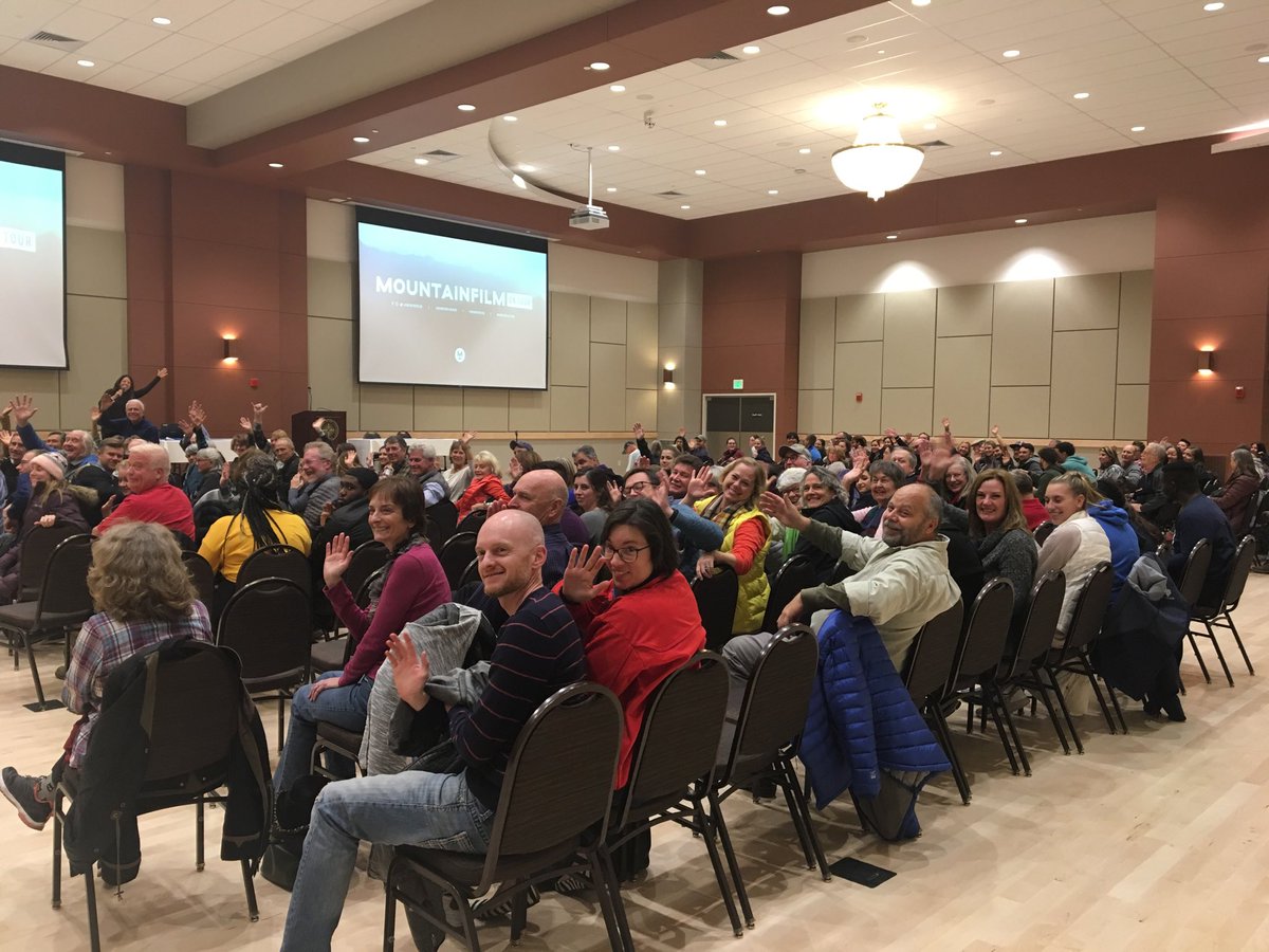 LeticiaLSteffen's tweet photo. Mountainfilm on Tour-Pueblo at CSU-Pueblo tonight - amazing crowd! Thanks for joining us! ⁦@Mountainfilm⁩ ⁦@CSUPueblo⁩ ⁦@mccnm⁩ https://t.co/NnILoiIuGi