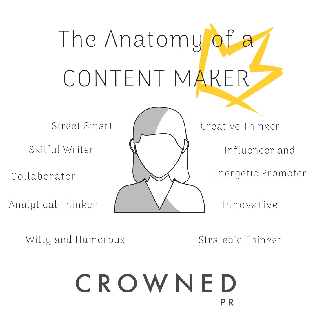 pr_crowned's tweet photo. Ever want to know what we're made up of? Well now you know!
#ContentCreator #marketing https://t.co/VlqPhK8suV