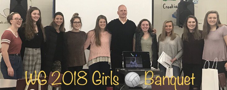 WGVolleyball's tweet photo. The end of an era as 8 seniors bid farewell tonight at the end of season banquet. Post-season awards recap:
Team MVP: H. Sondag
Best All Around Player: M. Eickhoff
Best Offensive Player: K. McClure
Best Defensive Players: L. Faulkner &amp; P. Taylor
Statesmen Award: E. Luetkemeyer https://t.co/2EIZdodA1y