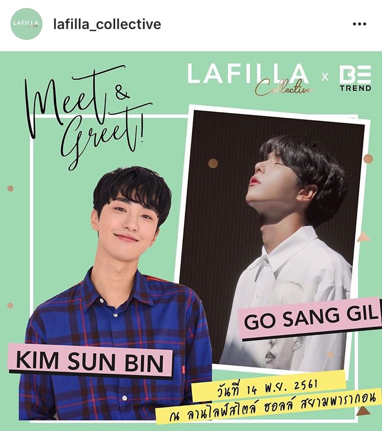 __rihyeon's tweet photo. #sanggil #gosanggil จะมาถึงไทยวันที่ 11/11 เวลา บ่ายโมงค่ะ คอนเฟิร์มโดยเจ้าตัว สายการบินKE ใครว่างไปรับกันได้เลย กิลจะมีงานของ La filla และ Meet & Greet วันที่ 14/11 ติดตามรายละเอียดได้ที่ IG : @lafilla_collective https://t.co/hNLnsqYvdX