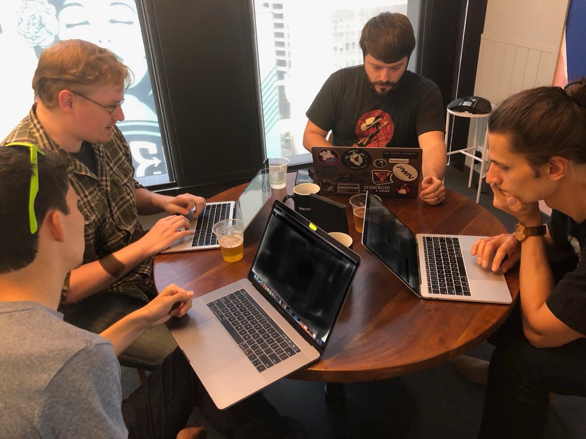 Jhaddix's tweet photo. Can’t beat live triage with the ⁦@Bugcrowd⁩ team! #HackSYD https://t.co/C59IyUNkp2
