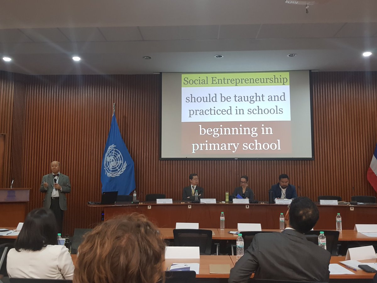 BitBenderBrink's tweet photo. Pleasure to listen to @MechaiV at #SECON2018 at @UNESCO #Bangkok talking about #SocialEnterprise and #CabbagesAndCondoms! https://t.co/YJP0FoJmpg