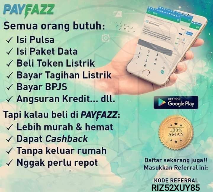 paypazz's tweet photo. YUK GABUNG AGEN PULSA,KOUTA,DAN PPOB TERLENGKAP DI PAYFAZZ 😎
💰Dapatkan Cashback setiap transaksi dan bonusnya setiap hari.
⏩ DAFTAR SEGERA!! GRATIS 100% 
👉 Daftar PAYFAZZ sekarang juga! Klik link berikut:👇
https://t.co/TB1UyUL7KU https://t.co/Y2lVwY8cGx
