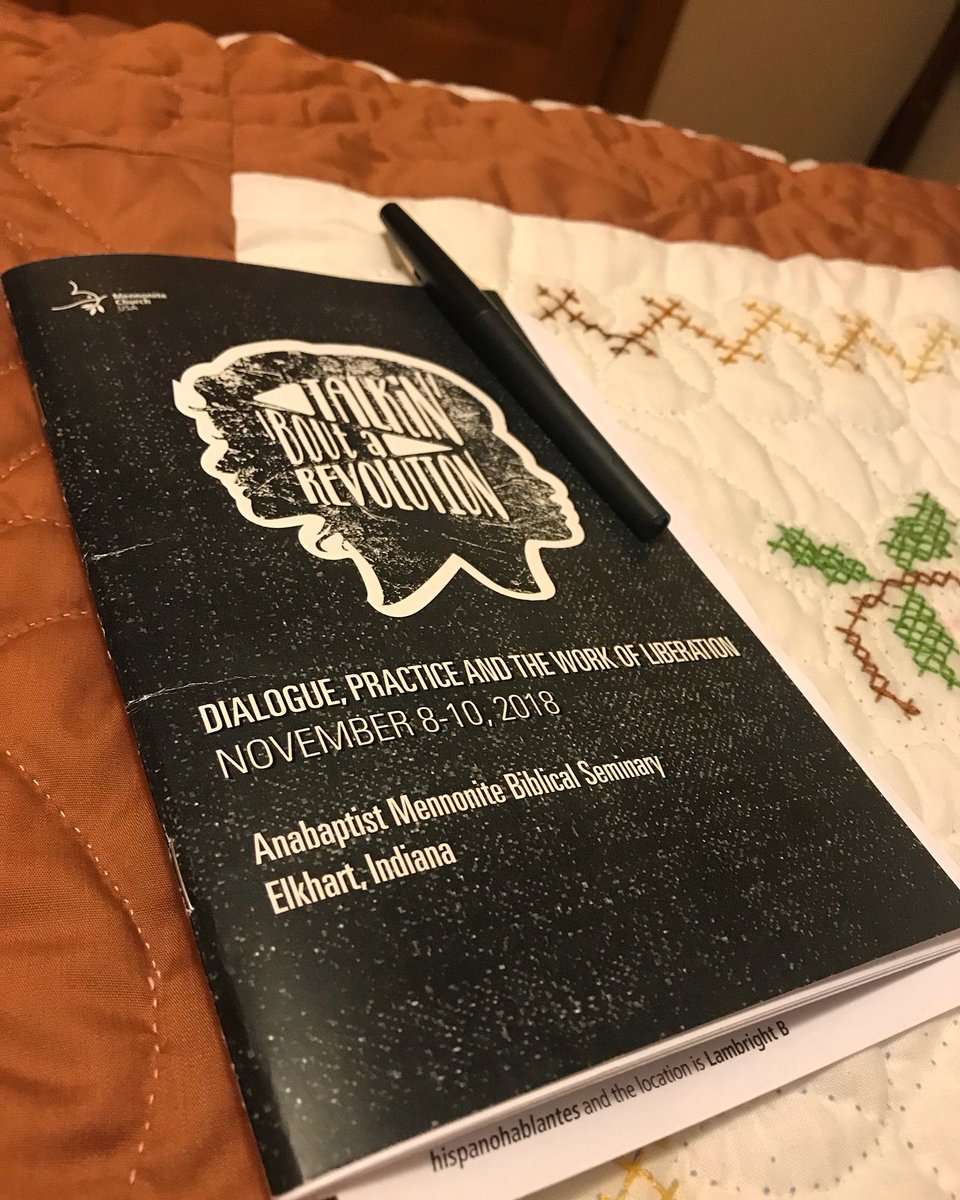 enneagramjunk's tweet photo. i often forget that mennonites are not all complacent, stick in the mud, passive aggressive white people. because....that may or may not be the majority of mennonites i live around.

so this conference is good for me 🙃🤗 #wdt18 https://t.co/m4l2EFkEQV