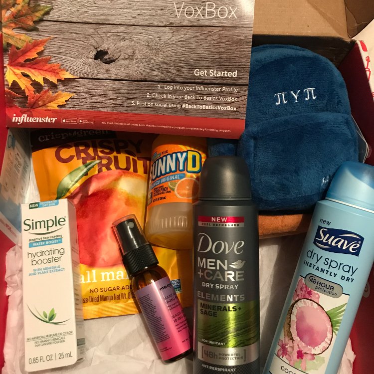 Impressed with all my new goodies! Hydrating boost✔️ throwback juice✔️soft hair✔️fresh pits✔️@CrispyGreenSnacks <a href="/Influenster/">Influenster</a> #BackToBasicsVoxBox #complimentary for testing purposes!