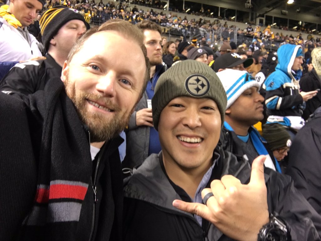 KirbyUtah's tweet photo. Thanks to @shure we’re hanging out at the @steelers game tonight at the #TTS18 #AVtweeps @Kaleoiini @bgramSCe https://t.co/wznhPEYCrz