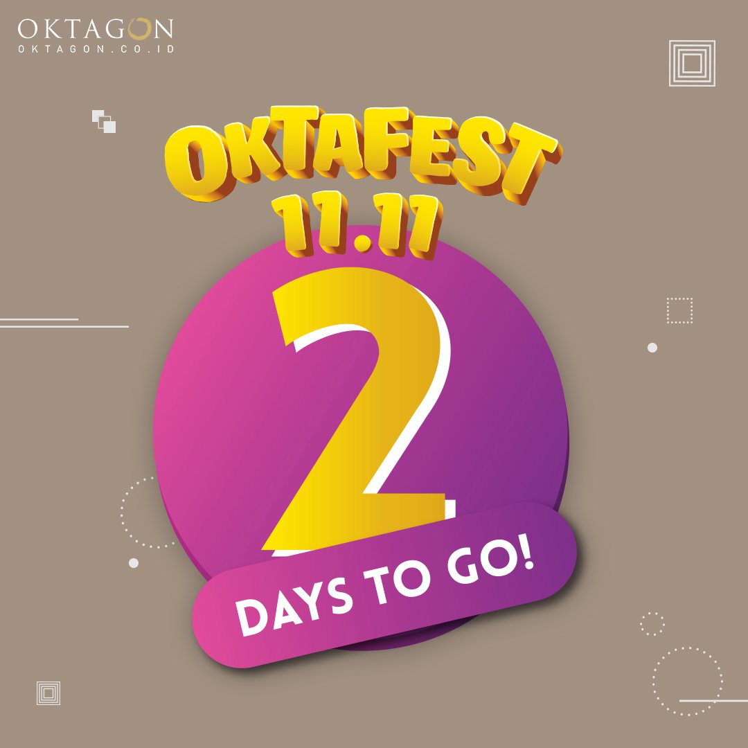 OktagonStore's tweet photo. Hai guys !
2 HARI LAGI DISKON OKTAFEST 11.11  🎉 
Udah tau belum mau belanja apa? 

#OKTAGON #PastiLengkap #OKTAFEST1111 #OKTAFEST #DISKON1111 https://t.co/s1tIo9bkAC