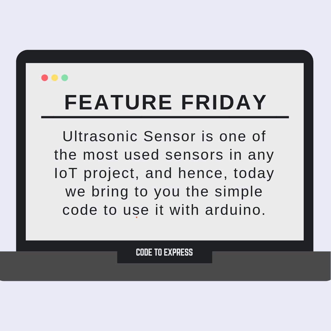 codetoexpress's tweet photo. One of the most used sensors, and here is the code to use it with Arduino. The trigger pin is connected to pin 2 and echo pin of the sensor is connected to pin 4.
Vcc and ground being +5 and 0V respectively.
#IoT #coding #hardware #codetoexpress #dev #arduino #theleanprogrammer https://t.co/PVjTV5ZlAT