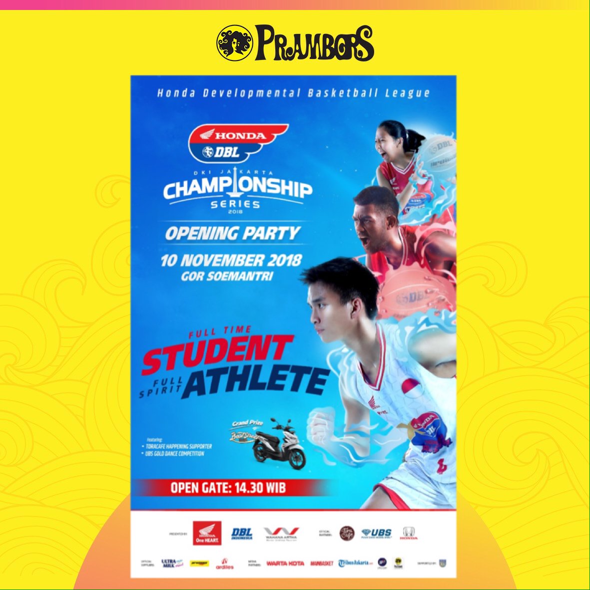 Prambors's tweet photo. Kawula muda, Honda DBL DKI Jakarta Championship Series 2018 is coming this 10th November!!! Saatnya penentuan tim basket mana akan menjadi juara utama di seri Jakarta tahun ini. Hmmm, apakah tim jagoan sekolah
kamu yang jadi juaranya? #IAMDBL https://t.co/KGPL4GKnIw
