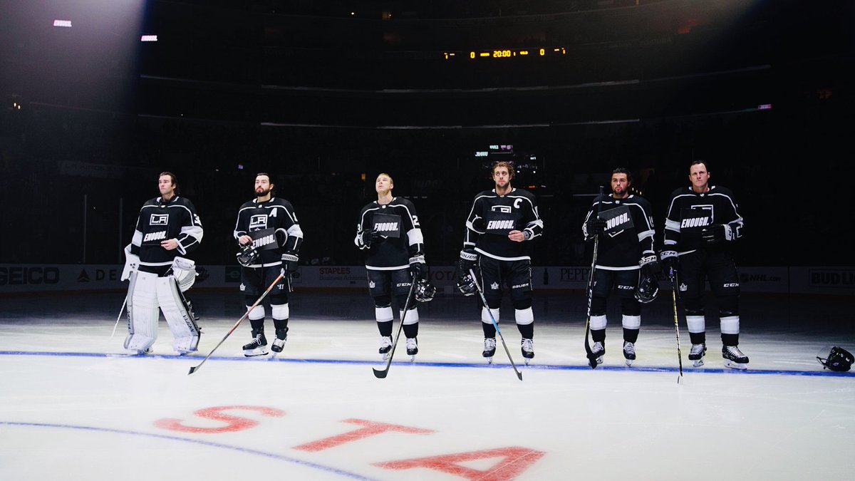 LAKings's tweet photo. An incredible moment. #ENOUGH https://t.co/sHmxaPLqqs