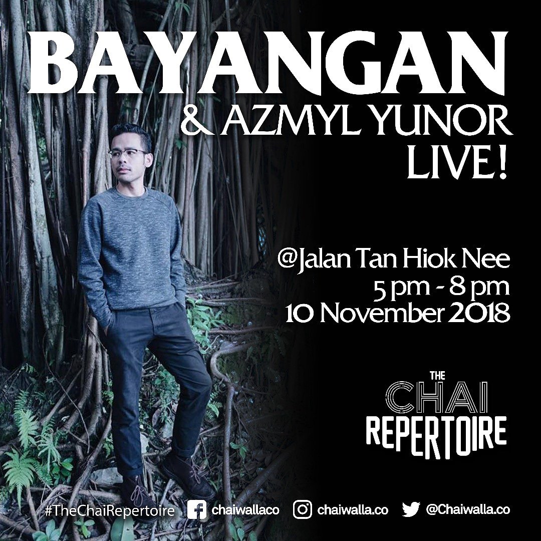 ChaiwallaCo's tweet photo. Bayangan aka Fikri Fadzil is the founder of music site The Wknd (https://t.co/1JbFFDotkI), the singer song writer's stirring vocals &amp; impeccable writing ability makes his music a thing of awe, his every track a masterstroke.

Come catch him &amp; Azmyl Yunor live @ Chaiwalla &amp; Co. JB https://t.co/Rq8emjIh5Z
