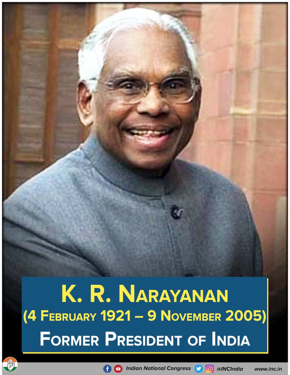 K R N Former President K. R. Narayanan was the first president from the Dalit ...