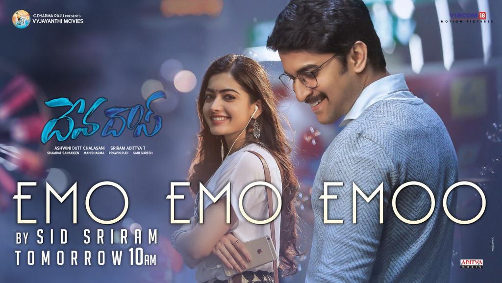 sarathk25612155's tweet photo. Watch here the full video song  #EmoEmoEmoo from #Devadas
#Nani and #RashmikaMandanna
https://t.co/cpp8gQ3AFn https://t.co/0HQqlqVwDd