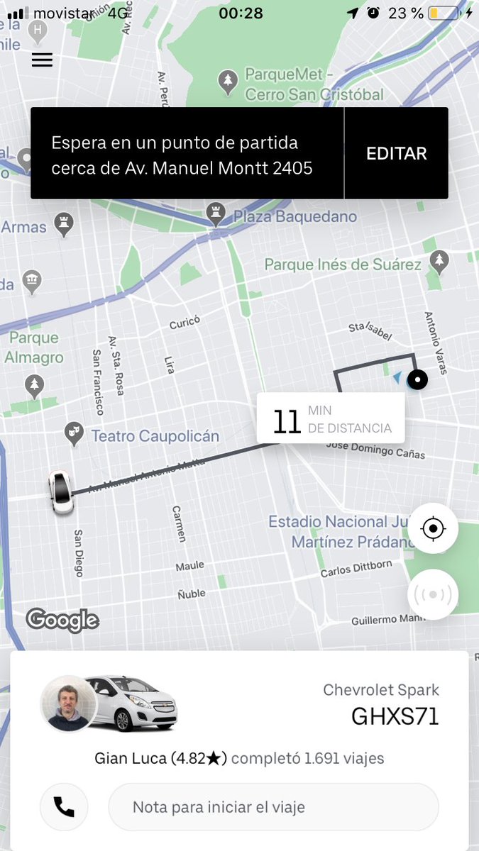 camilaaaaa_7's tweet photo. CUIDADO! La estrategia de los conductores de uber que obligan a cancelar el viaje, para que pagues una tarifa mientras ellos solo se alejan😡  @Uber_Chile un micro estafador https://t.co/NvNOANPeks