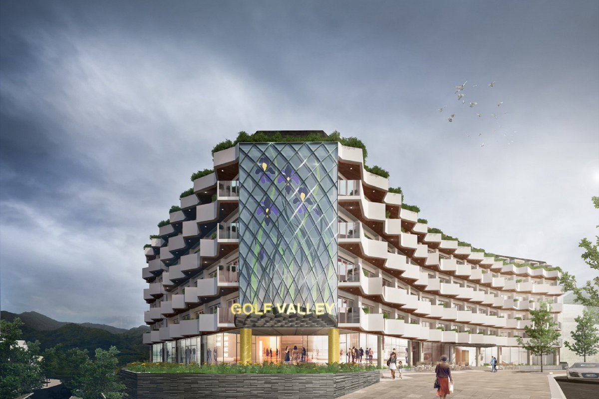 GolfValleyHotel's tweet photo. Located in the heart of Dalat City, Golf Valley Hotel is creating its own unique features that you can not miss. With modern design in a unique folding style, an interior space is harmonized by the colors of the land features. https://t.co/NAWjpzuFjg