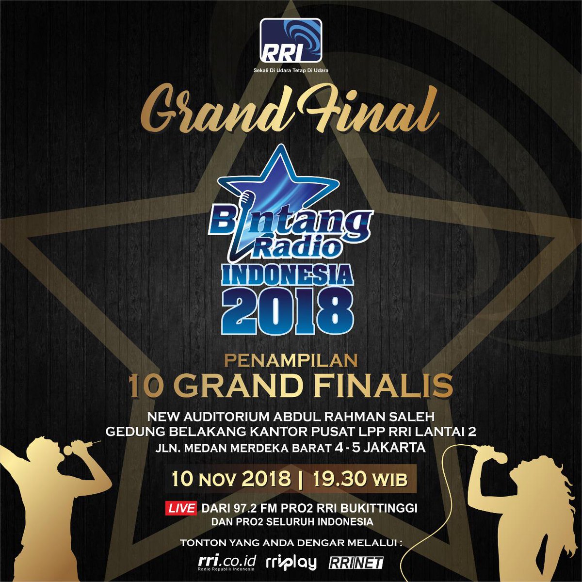 Pro4Bangka's tweet photo. Sahabat budaya jangan sampai ketinggalan Grand Final Bintang Radio 2018 #RRI
#RRIPrograma3
#RRIBintangRadio2018. https://t.co/jzUeqepiz5