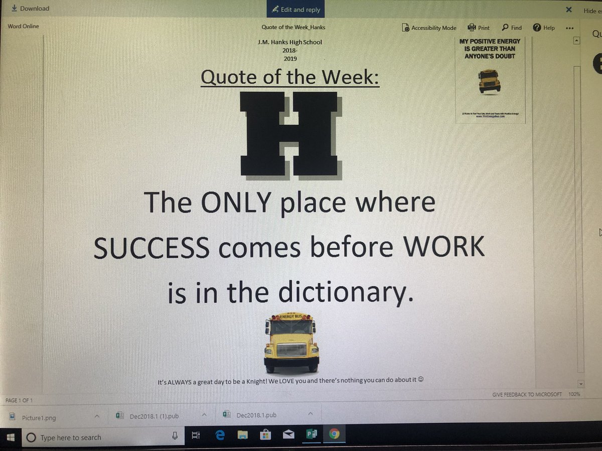 SISD_Herrera's tweet photo. Our weekly Quote of the Week got revamped today๐กOur #SilverNBlack #GhostH will lead us into many GOLDEN daysโญ๏ธ@YsletaISD #TheDistrict #KingdomOfChampions #KingdomOf8 #WeAreHanks #SilverNBlack #U_Knighted #TheOnlyChoice #ShieldsUP #igKnight https://t.co/0y6fjy2wAi