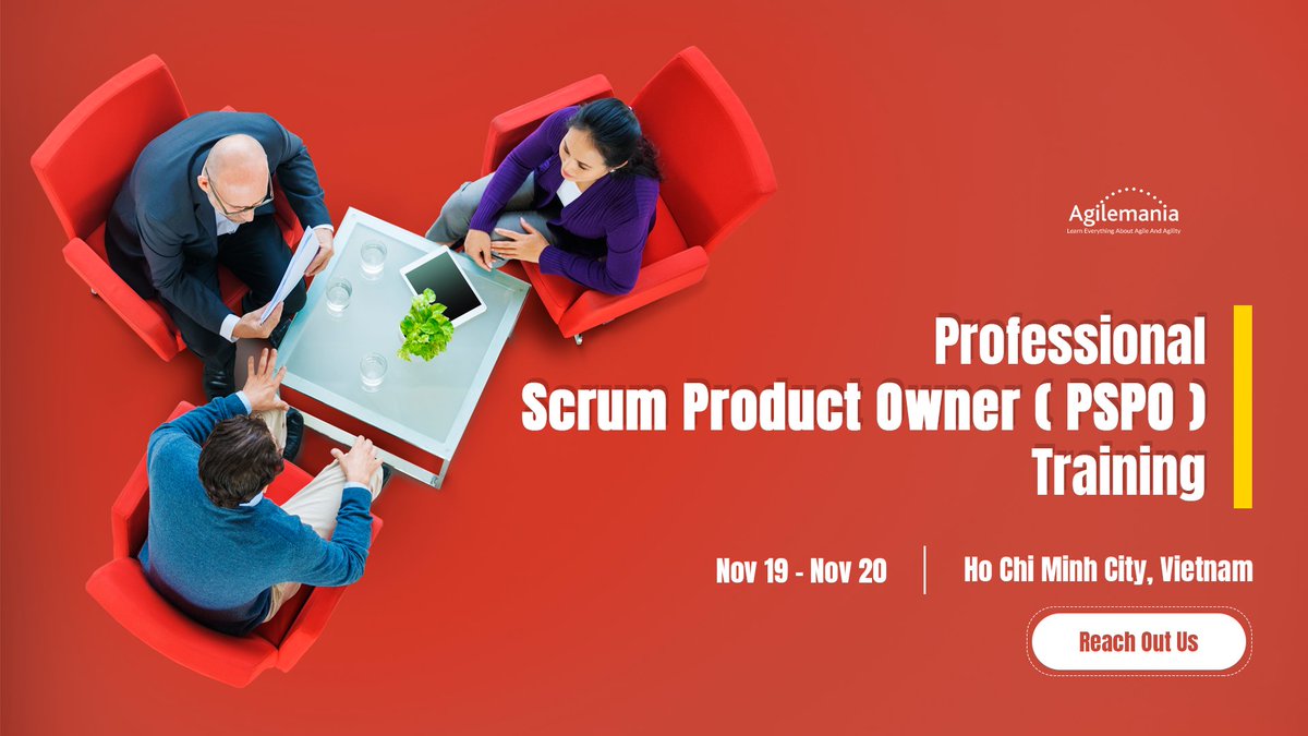 agilemania's tweet photo. The Professional Scrum Product Owner (#PSPOcourse) is an intensive two-day training program on how to capitalize on software products and systems.
We at @agilemania in Vietnam are offering the #PSPOtraining class in at 19th -20th Nov. Check the details- https://t.co/u7ySniQKAY https://t.co/8lvATpI9zx