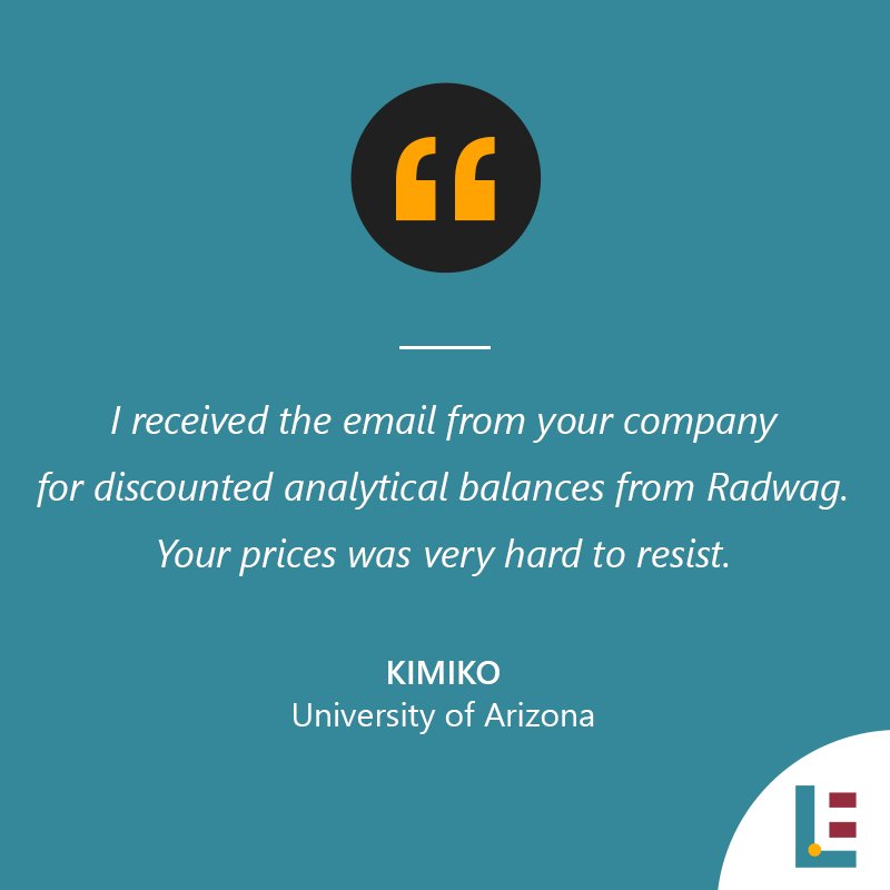 LabEquipMarket's tweet image. Make smart purchases just like Kimiko! Check out our on SALE Radwag Analytical Balances from Lab.Equipment here - lab.equipment/radwag-analyti…
 
#biotech #chemistry #medicalresearch #PrecisionMedicine #LifeScience #biology #scicomm #openscience #organicchemistry #pharma