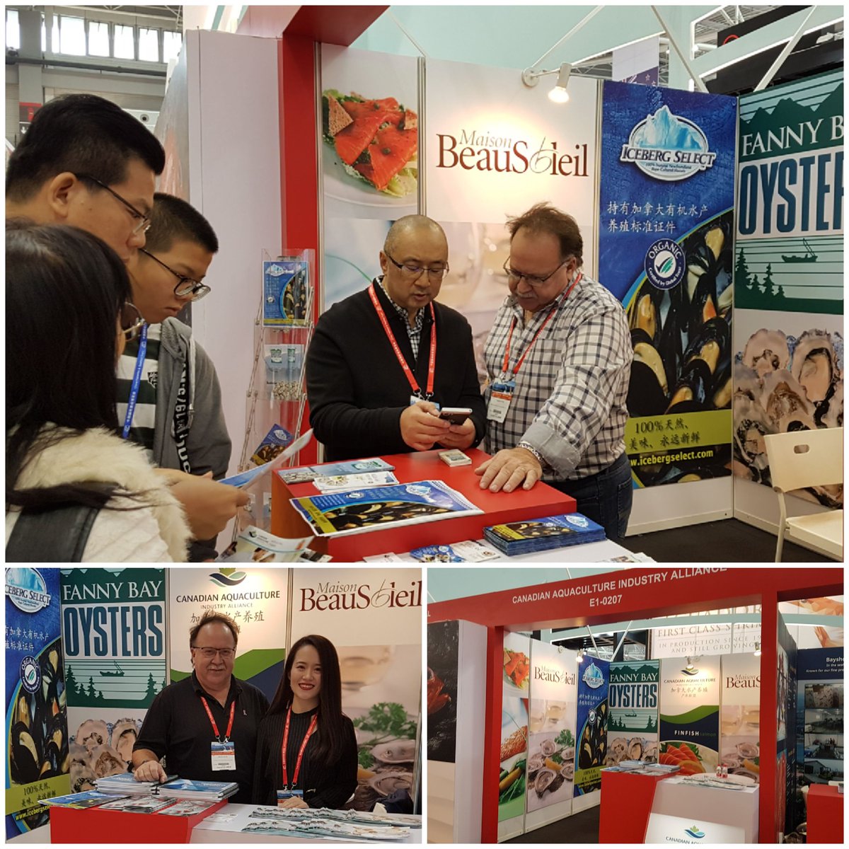 AquaCanada's tweet photo. another busy day #CFSE2018 @CDNaquaculture @AAFC_Canada ..lots of demand for Canadian farmed seafood, from across the country. https://t.co/5Ru3HGMYQn