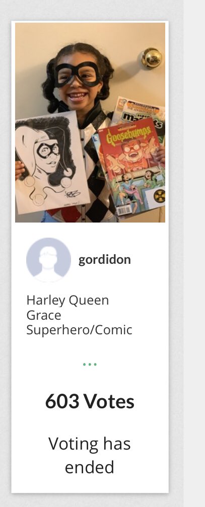 elyv03's tweet photo. @halloweencomic It looks we have a winner on the Super Heroes/Comic 🎊🎉🎊🎉 Kids(13 and under)...right @Gordidon https://t.co/mZQyFJ87Tl