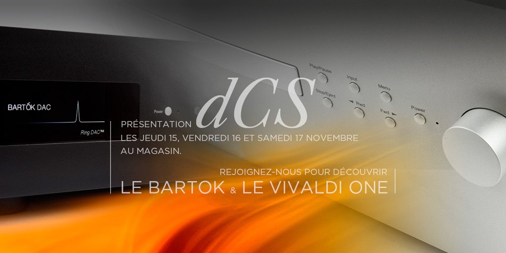 audiosynthese's tweet photo. Journées dCS les 15, 16 &amp; 17 nov. avec Michel Roger, distributeur de la marque.
En vedette le tant attendu Lecteur Réseau/Convertisseur/Préampli BARTOK
Et le VIVALDI ONE, concentré des éléments Vivaldi.
Venez entendre pourquoi dCS est LA référence des sources audio numériques. https://t.co/g0QYAYyAEj