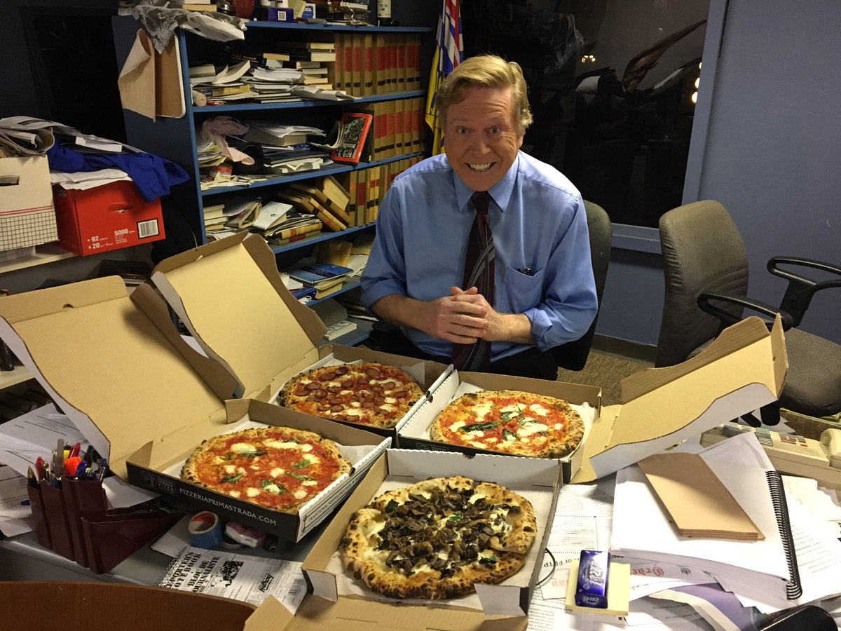 richardzussman's tweet image. The real winner of the debate tonight was @keithbaldrey. And he even shared the pizza. #prdebate #bcpoli